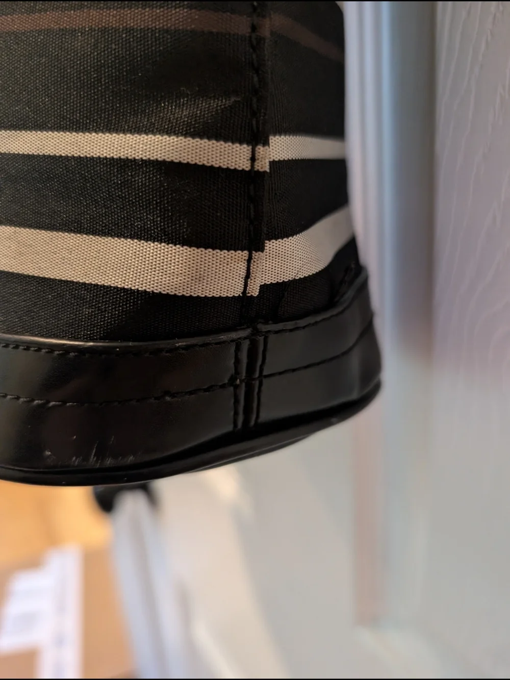 Kate Spade New York Black & Cream Striped Tote Bag